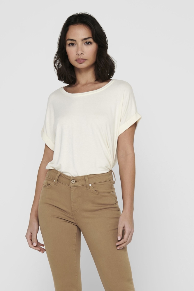 ONLMOSTER S/S O-NECK TOP NOOS JRS 15106662 Antique White